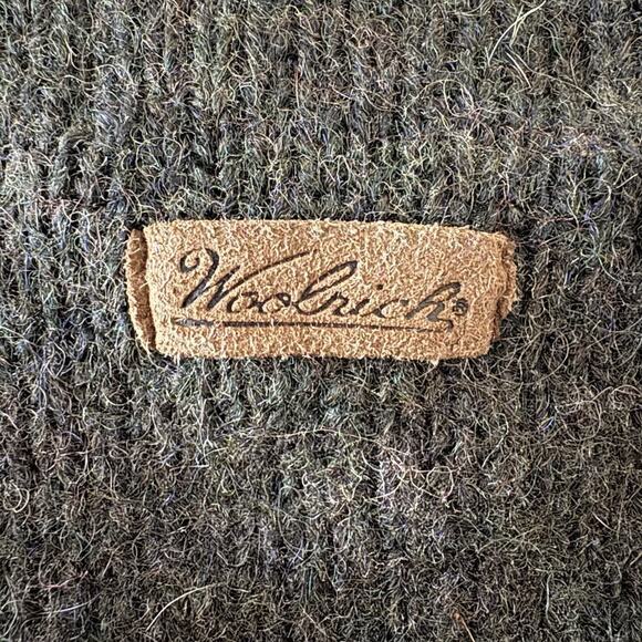 Vintage Woolrich Green Wool Fisherman Sweater Mens Size Large - Picture 3 of 6
